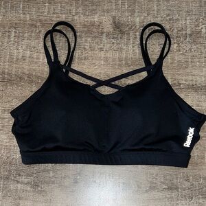 Reebok Black Strappy Sports Bra